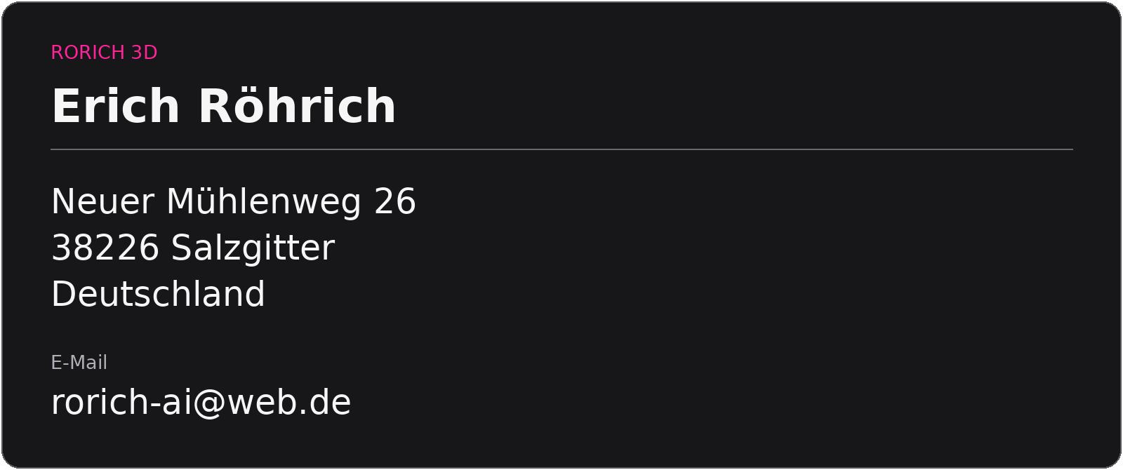 Kontaktangaben als Grafik